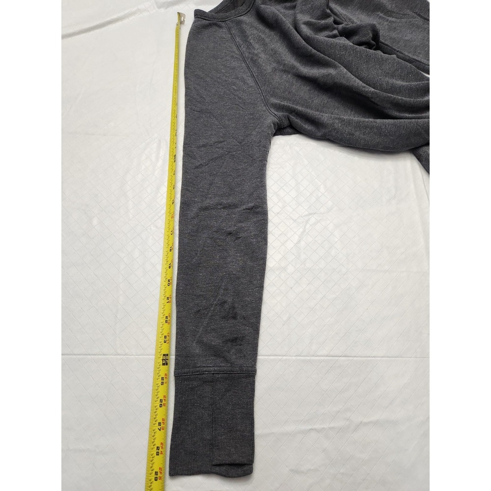 Athleta Sweatshirt Tunic Womens M Gray Raglan Long Sleeve Thumbholes Fleece - Picture 7 of 14